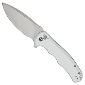 CIVIVI Praxis Button Lock Folding Knife | Silver / Satin