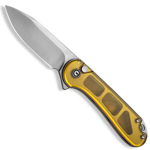 CIVIVI Elementum II Button Lock Folding Knife | Yellow / Satin