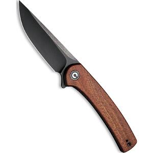 CIVIVI C19026B-5 Mini Asticus Cuibourtia Wood Handle Black Stonewashed Folding Knife