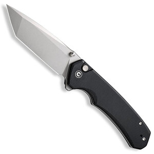 CIVIVI Brazen Button Lock Folding Knife | Black / Satin