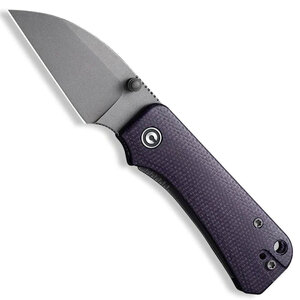 CIVIVI Baby Banter Wharncliffe Liner Lock Folding Knife | Purple / Grey