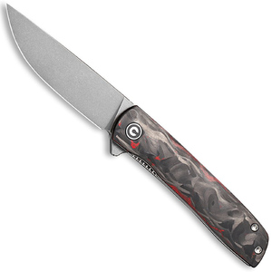 CIVIVI C20009B-B Bo Liner Lock Folding Knife - Red Carbon Fibre / Grey Stonewash