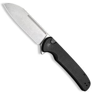 CIVIVI Chevalier Button Lock Folding Knife | Black / Grey