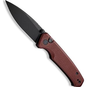 CIVIVI Altus Button Lock Folding Knife | Burgundy / Black