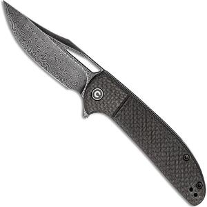 CIVIVI Ortis Liner Lock Folding Knife | Black / Damascus
