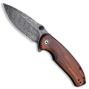 CIVIVI C2020DS-2 Pintail Cuibourtia Wood Handle Damascus Steel Folding Knife