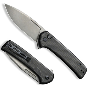 CIVIVI Conspirator Button Lock Folding Knife | Black / Grey