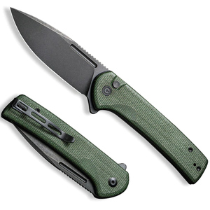 CIVIVI C21006-2 Conspirator Button Lock Folding Knife - Green / Black Stonewash