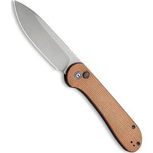 CIVIVI Elementum Button Lock Folding Knife | Brown / Black
