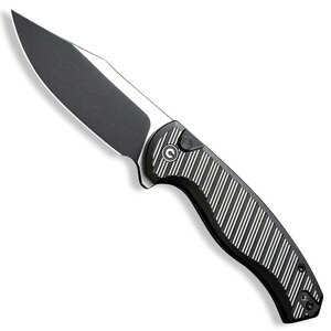 CIVIVI Stormhowl Button Lock Folding Knife | Black & Satin