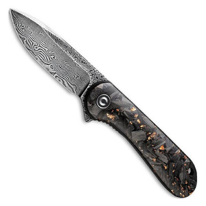 CIVIVI Elementum Liner Lock Folding Knife | Black & Copper / Damascus
