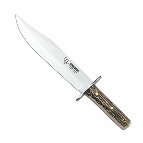 Cudeman JBK-I Fixed Blade Bowie Knife | Stag Horn / Satin