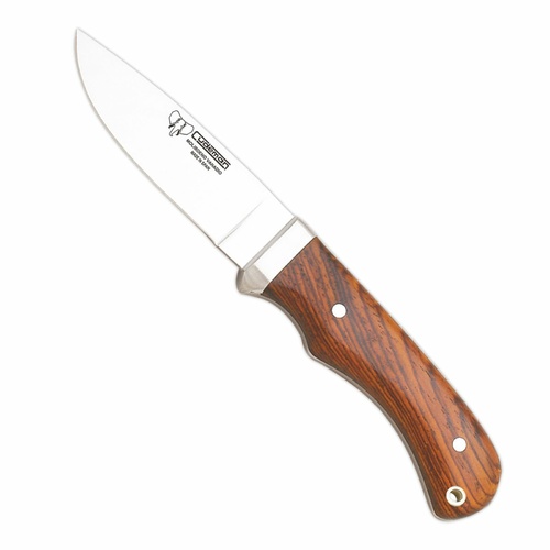 Cudeman 116-K Red Cocobolo Wood Handle Fixed Blade Hunting Knife with Sheath