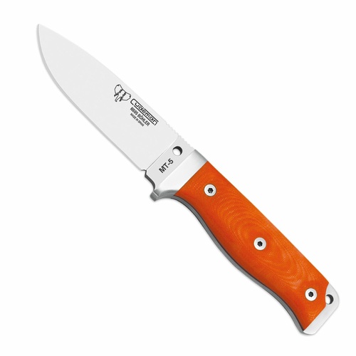 Cudeman 120-J MT-5 Orange G10 Satin N695 Fixed Blade Survival Knife with Sheath