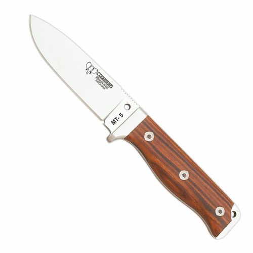 Cudeman 120-K MT-5 Cocobolo Wood Satin N695 Fixed Survival Knife with Sheath
