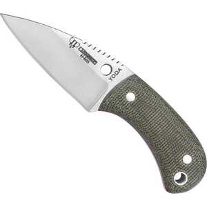 Cudeman Yoda Fixed Blade Neck Knife | Olive / Satin