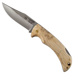 Cudeman Artemisa Back Lock Folding Knife | Curly Birch Wood / Satin
