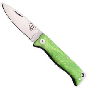 Cudeman 332-JV Piston Lock Folding Knife | Green / Satin