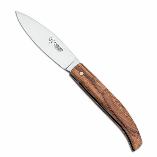 Cudeman Shepherdess Piston Lock Folding Knife | Olive Wood / Satin