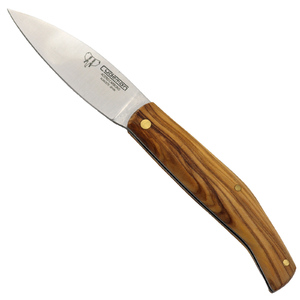 Cudeman 18cm Piston Lock Folding Knife | Olive Wood / Satin
