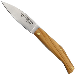 Cudeman 15.5cm Piston Lock Folding Knife | Olive Wood / Satin