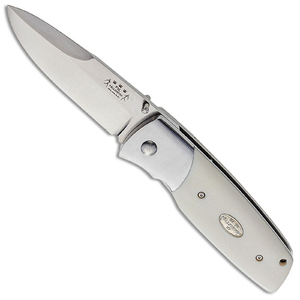 Fallkniven PXL Elmax Liner Lock Folding Knife | White / Satin