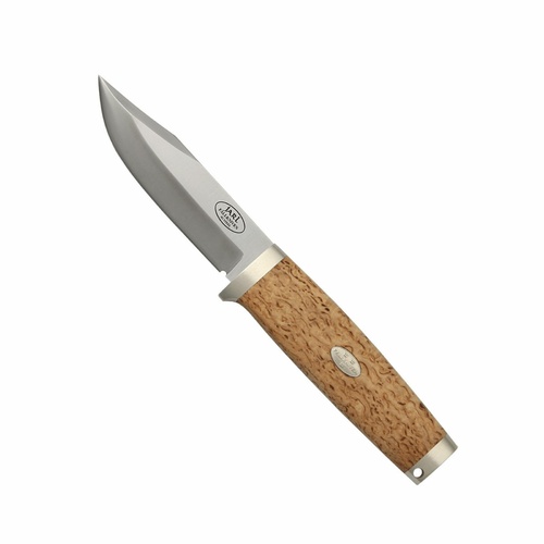 Fallkniven Jarl Fixed Blade Knife | Curly Birch Wood / Satin