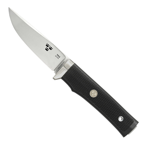 Fallkniven Tre Kronor #2 Fixed Blade Knife with Zytel Sheath | Black / Satin