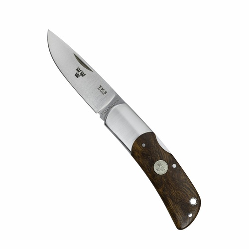 Fallkniven Tre Kronor Back Lock Folding Knife | Desert Ironwood / Satin