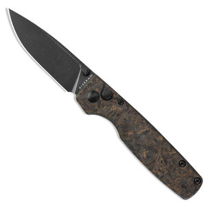 Kizer Original Button Lock Folding Knife | Brown & Gold / Black