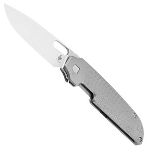Kizer Varatas Frame Lock Folding Knife | Grey / Satin