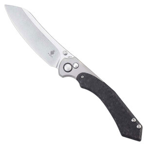 Kizer Clairvoyant Button Lock Folding Knife | Black / Satin