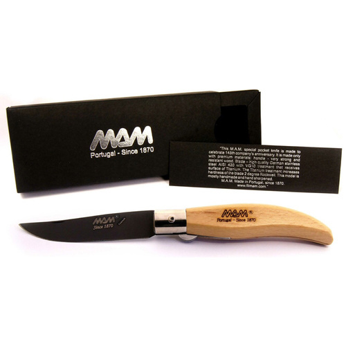 MAM Ibericas Black TI Coated Liner Lock Folding Knife 90mm