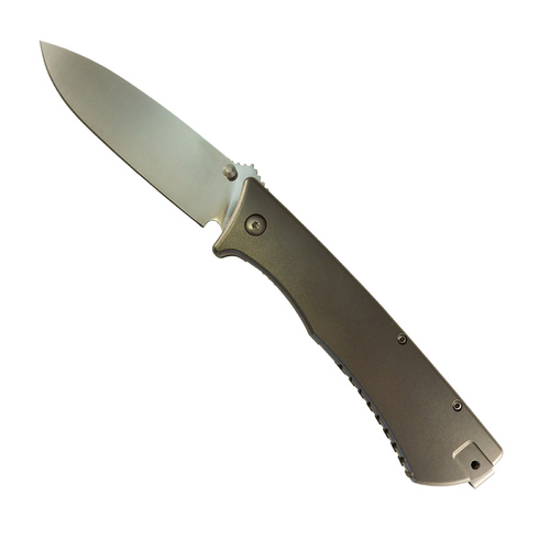 Ontario Knife Co. 1776 Cerberus Brown Titanium Handle D2 Steel Folding Knife