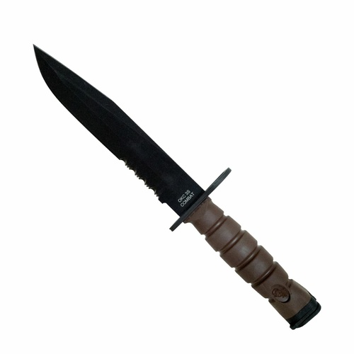 Ontario Knife Co. 6504 3S Black 1095 Fixed Blade Bayonet Knife w/ Hytrel Sheath