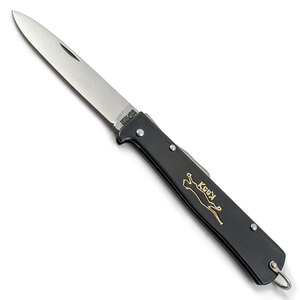 Otter-Messer Mercator Black Cat Back Lock Folding Knife | Carbon