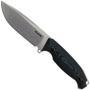 Ruike Knives F118-G Jager Fixed Blade Knife w/ Sheath - Green / Stonewash