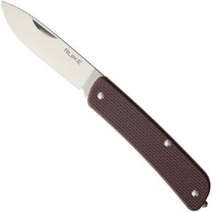 Ruike Knives M11-N Brown G10 Handle Mirror 12C27 Steel Slip Joint Folding Knife