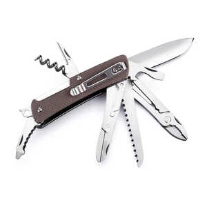 Ruike M51 Multifunction Folding Knife | Brown / Mirror
