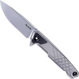 Ruike Knives M875-TZ Grey Titanium Handle Bead Blast N690Co Steel Folding Knife