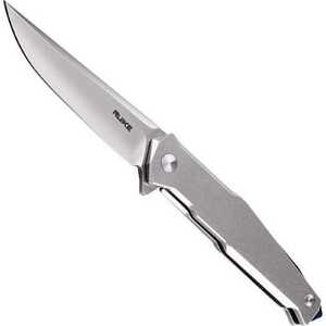 Ruike Knives P108-SF Grey 420 Handle 14C28N Steel Frame Lock Folding Knife