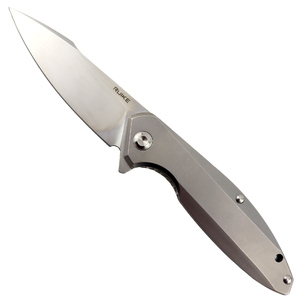 Ruike Frame Lock Folding Knife | Grey / Satin | P128-SF