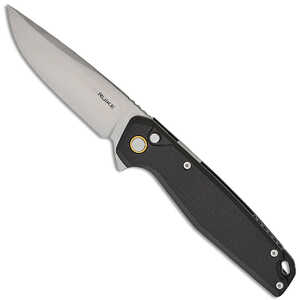 Ruike P873-MB Button Lock Folding Knife | Black / Satin