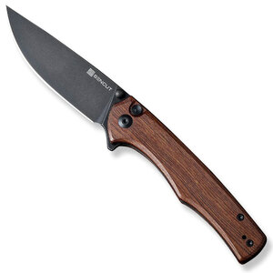 Sencut Crowley Button Lock Folding Knife | Guibourtia Wood / Black