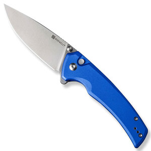Sencut Serene Button Lock Folding Knife | Blue / Satin