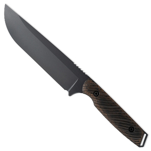 Toor Knives Field 1.0 Fixed Blade Knife w/ Sheath - Walnut Handle / Battleship Grey