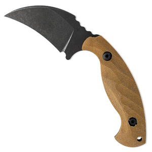 Toor Knives Karsumba Burlap Natural Micarta Black CPM-3V Fixed Blade Knife