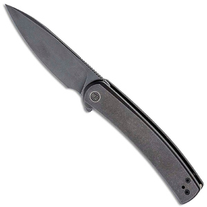 WE 2102B Upshot Full Black CPM-20CV Steel Black Titanium Handle Folding Knife