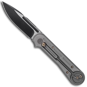WE 815E Double Helix Black Stonewash S35VN Grey Titanium Handle Folding Knife