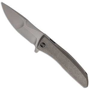 WE 923B Scoppio Grey Stonewash Titanium Handle CPM-20CV Steel Folding Knife